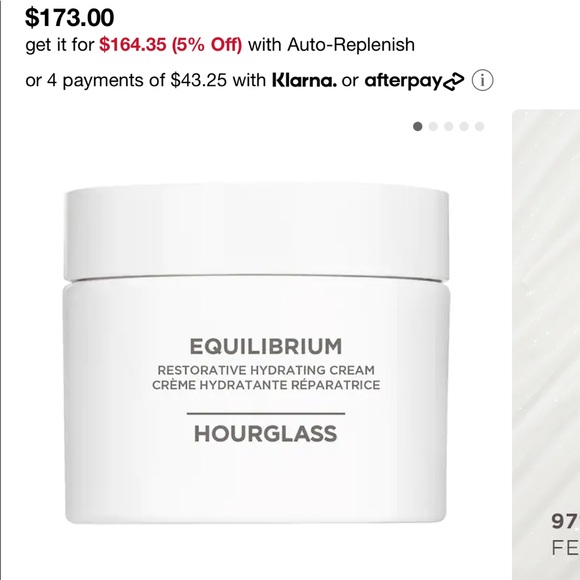 Hourglass Beauty Equilibrium Restorative Hydrating Cream Mini Size 4.5g - Picture 6 of 6